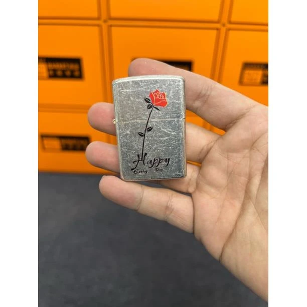 玫瑰古铜金属防风锌合金砂打火机（需自备油）A