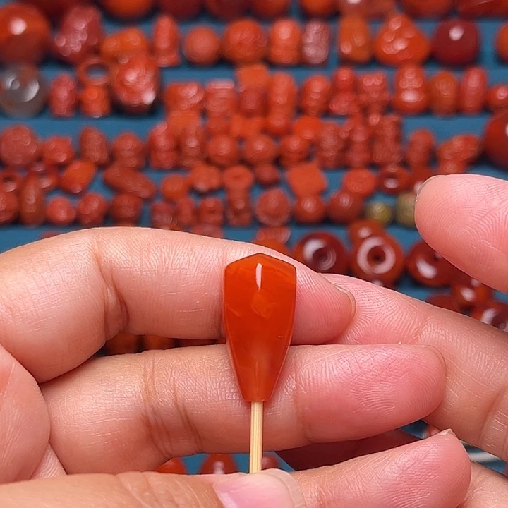 未镶嵌配饰南红玛瑙火焰纹鲨鱼呗三通11.8mm