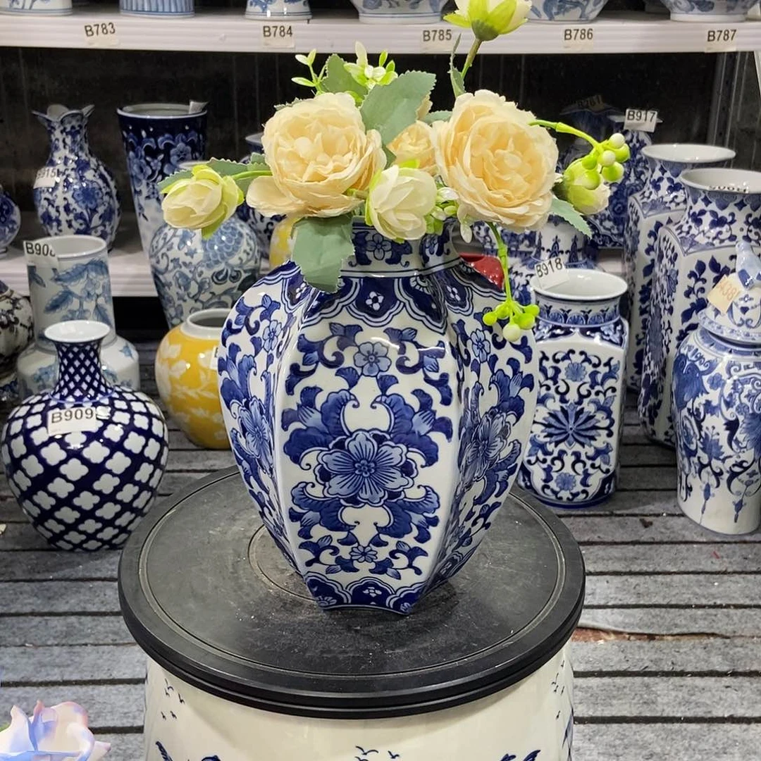 摆件花瓶手绘 釉下彩