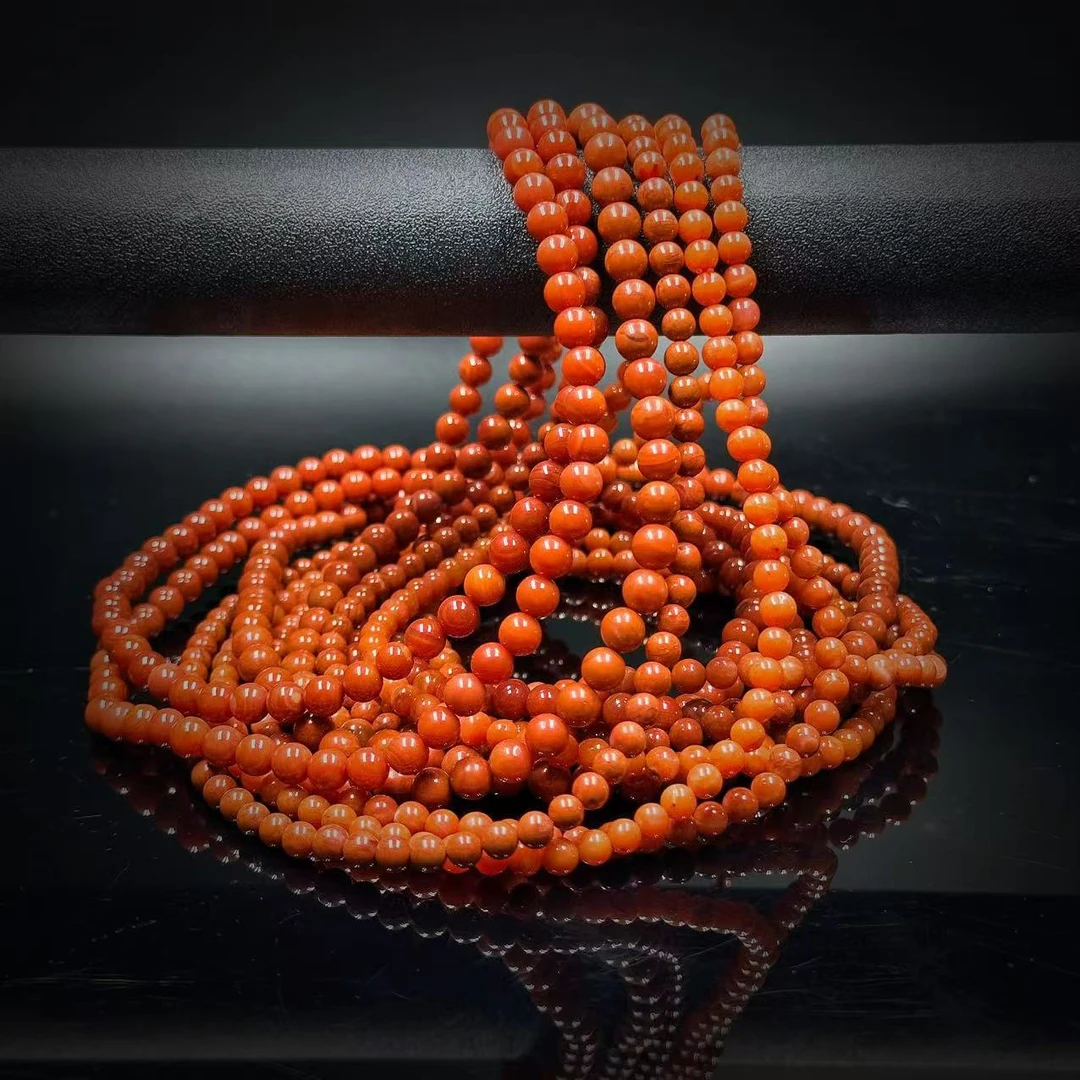 非金属玻璃手链 SJ0570 红色MN多 圈手链