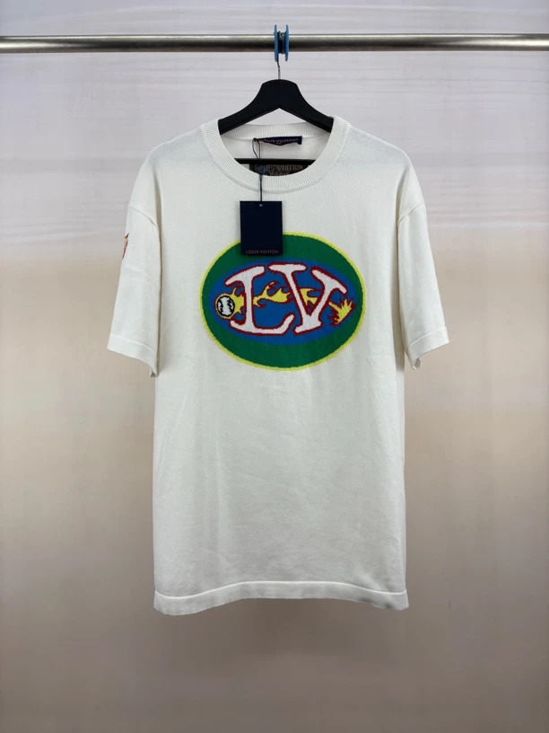 未使用 LouisVuitton/路易威登 火焰针织短袖/L码 XL码/M8376