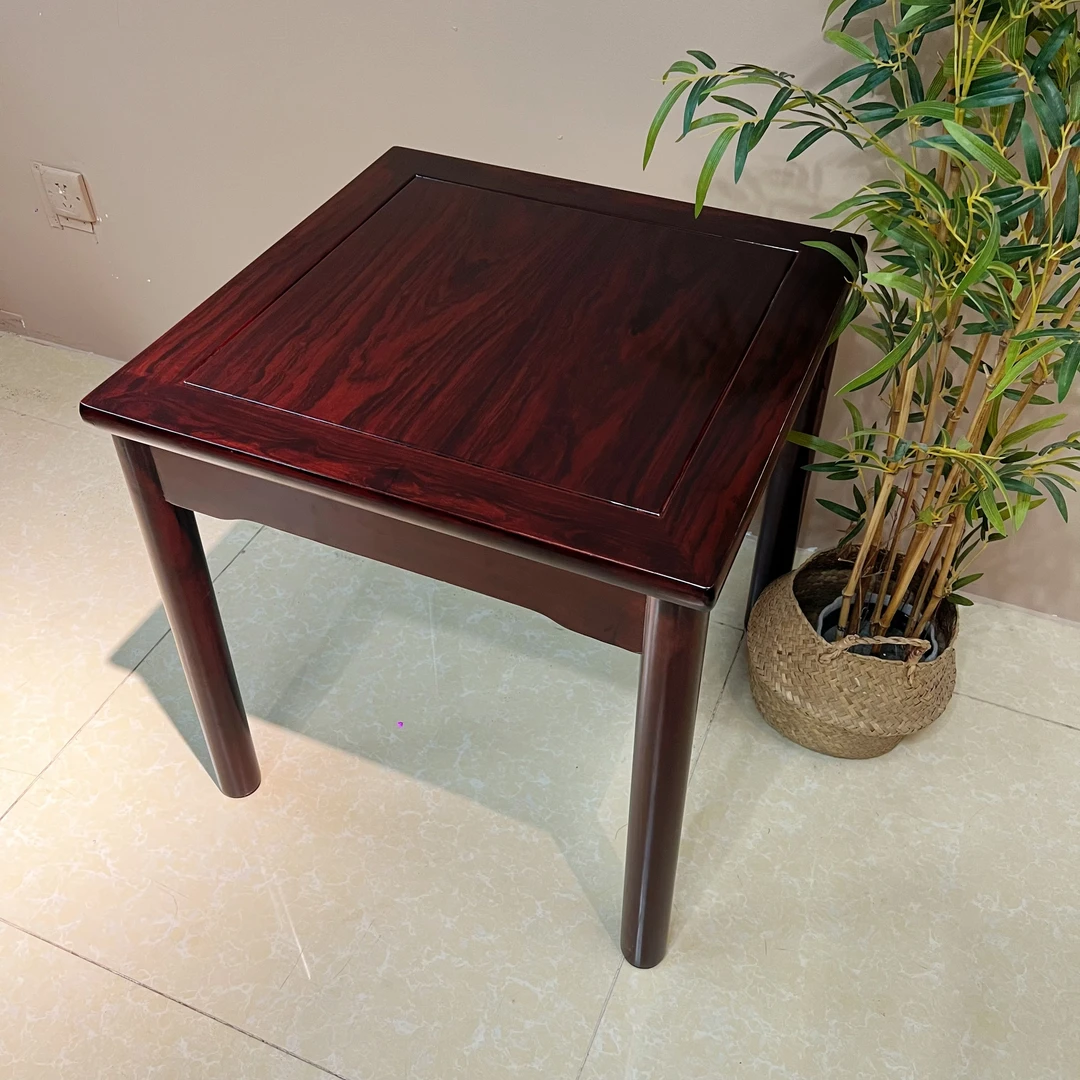 中式小方桌明式古典简约家用胡桃色四方桌方形桌凳新中式家用