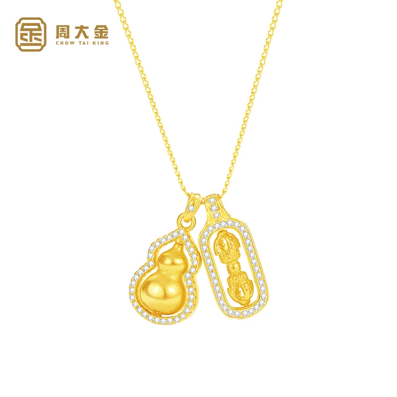 坠链均925银 葫芦金刚杵项链女纯银锁骨链新中式吊坠国潮高级感潮