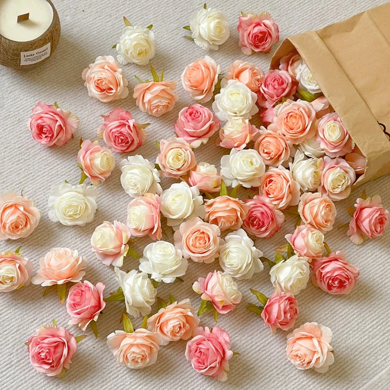 仿真小花朵混搭diy手工轮胎茶几材料包古风花头手作簪花头饰装饰