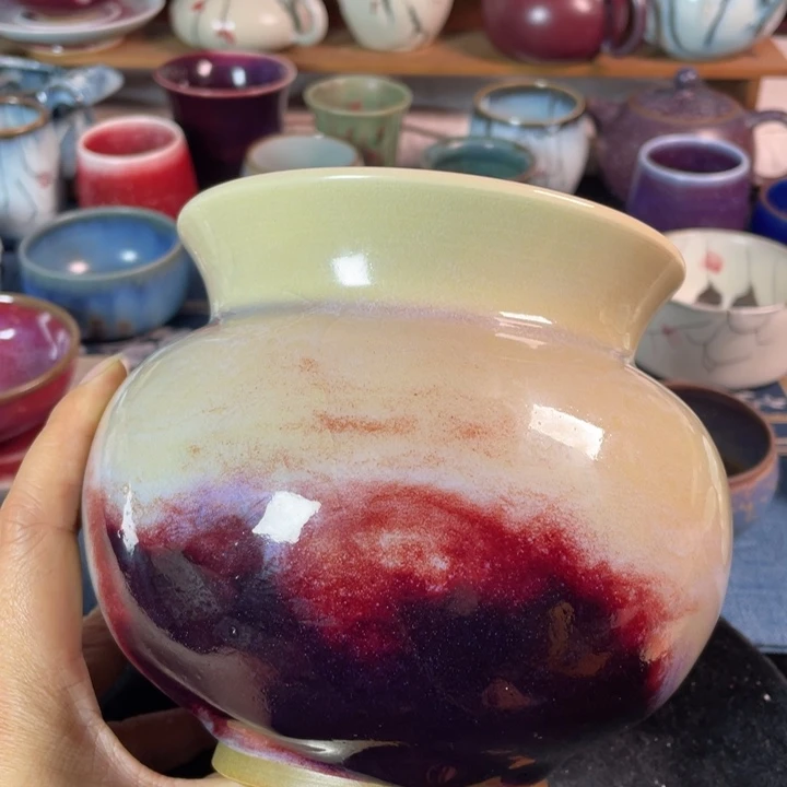 摆件钧瓷玉石釉茶洗笔洗