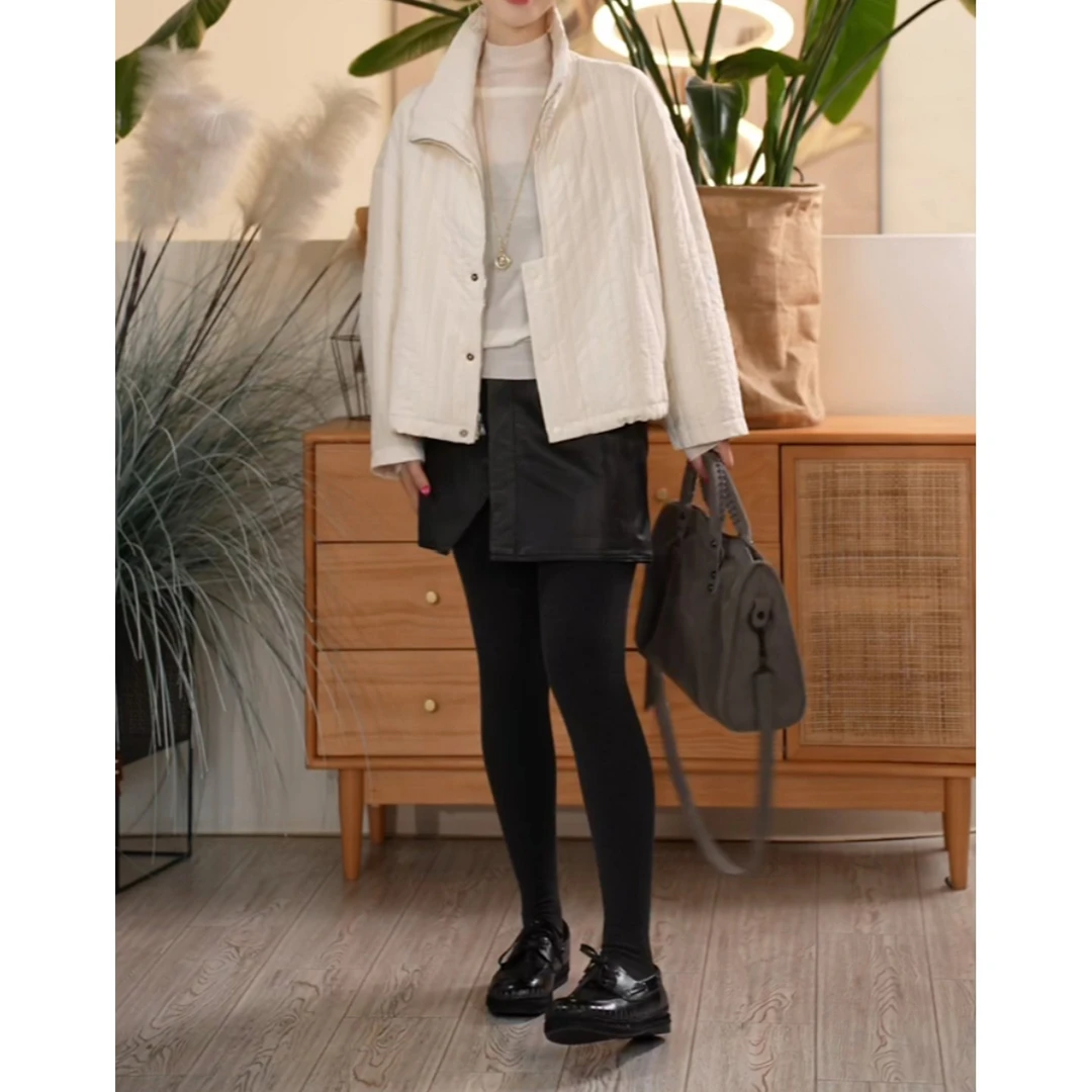 【叭哒不惑】皮屁帘 绵羊皮半身裙复古包臀裙设计感气质皮裙