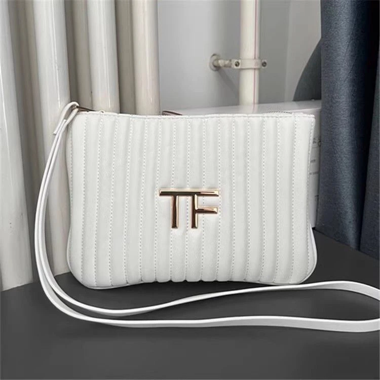 【T小F】k79白色米兰高定化妆包腋下包手拿包可diy肩带跨肩背包