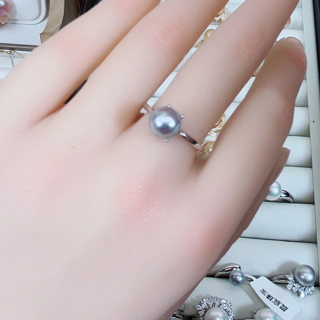 零***颈饰银S925镶嵌海水珍珠