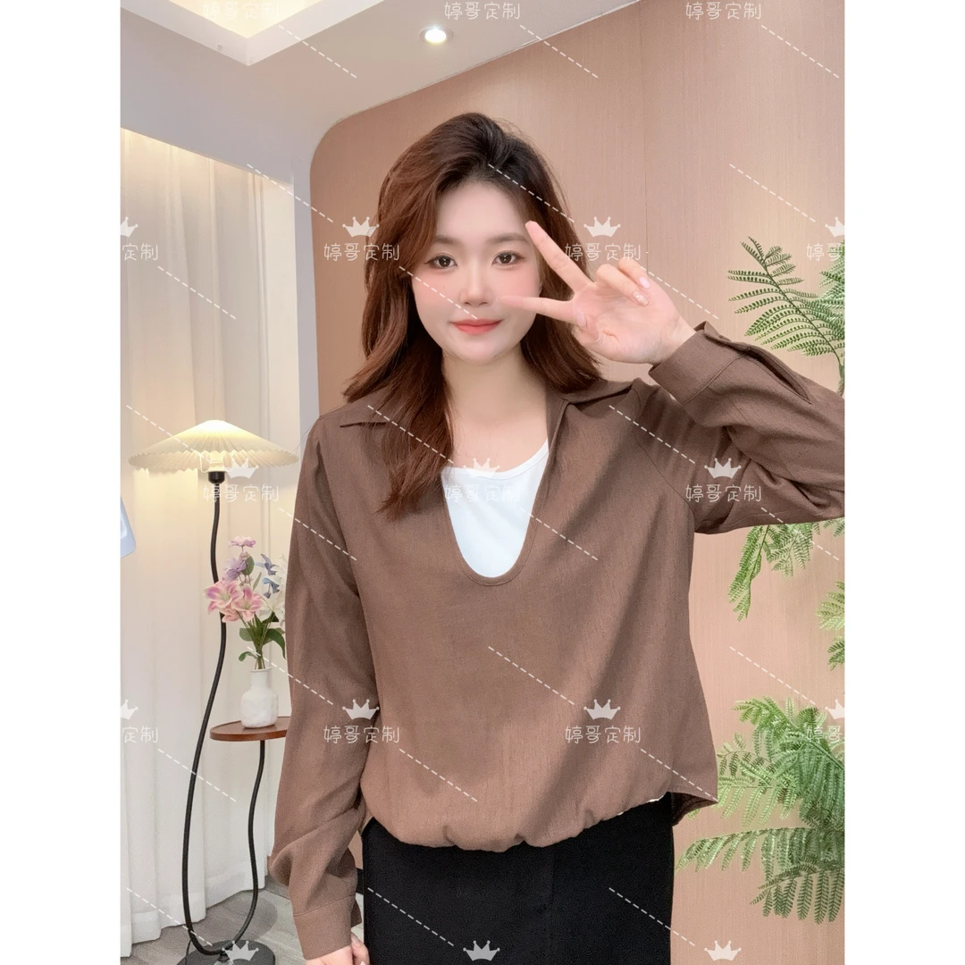 【 早秋上新 婷哥定制 黄昏枫叶】秋季温柔风感长袖上衣TGW41647