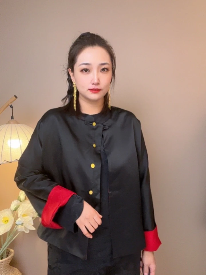 (现货)炎闪闪(红袖染香)双面双穿新中式外套