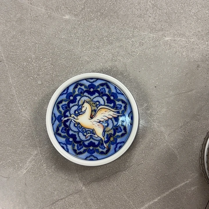 陶摆件天马行空杯垫