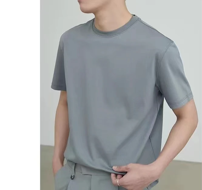 夏季圆领百搭纯色T恤