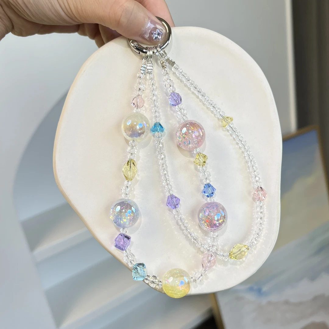 清川原创（非主图款）手机链小众手工设计油画星星小短链手机挂绳