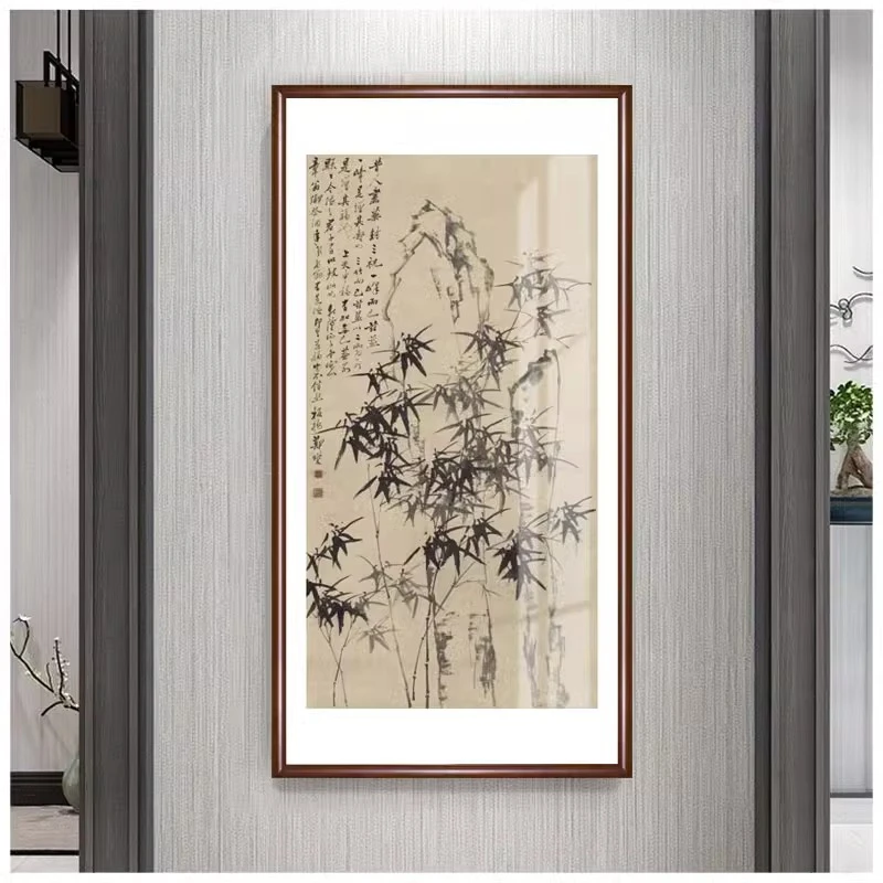 水墨竹客厅装饰画新中式玄关壁画茶室名作国画书房禅意挂画