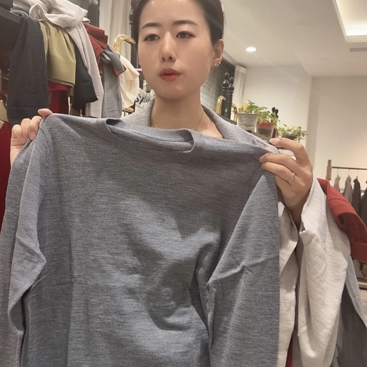 用***好雪山红莲高端羊绒2512中灰xl