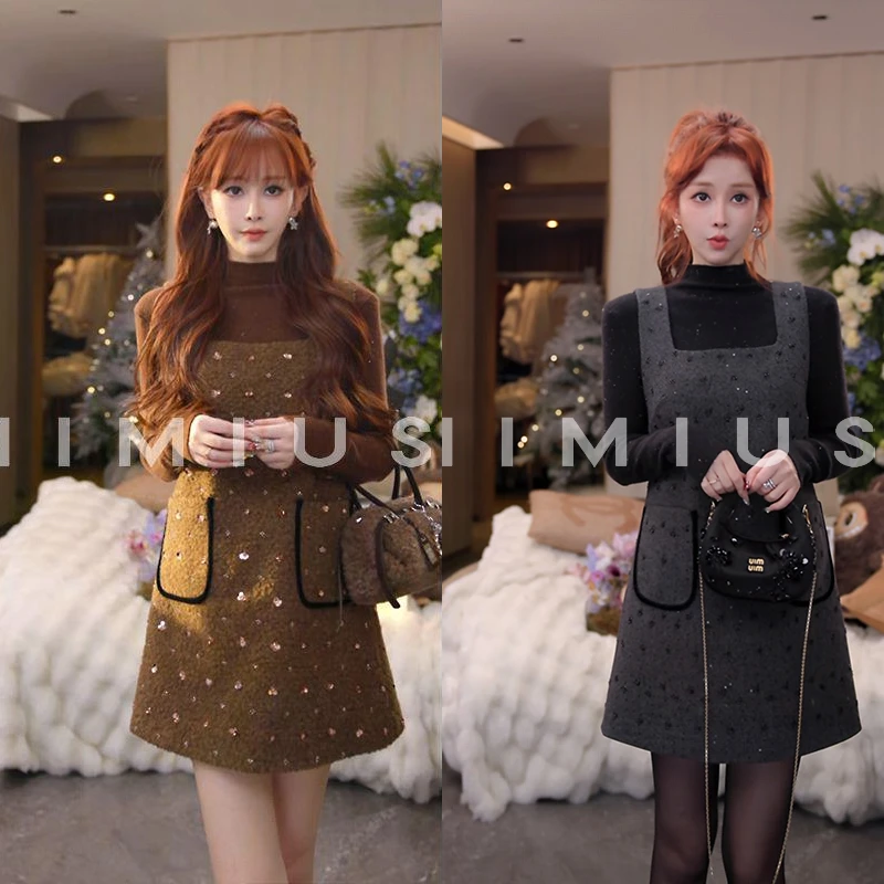 【mimius】七 蝴蝶结亮片背心裙 汉服 G12333