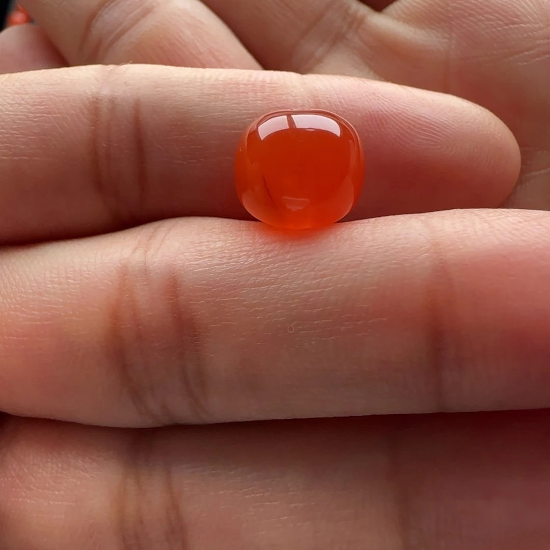 南红玛瑙未镶嵌老型10.3×9沙纹棉