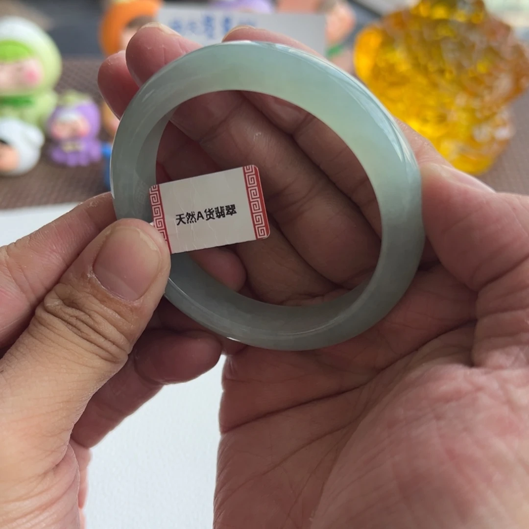 翡翠未镶嵌手镯8号 52