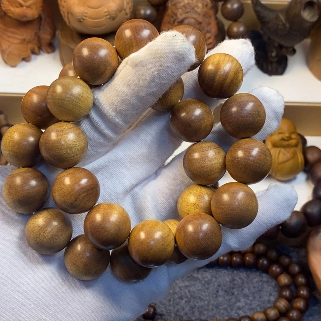 檀香木手串/手链阿*啊老山檀1.8红肉无暇奶香