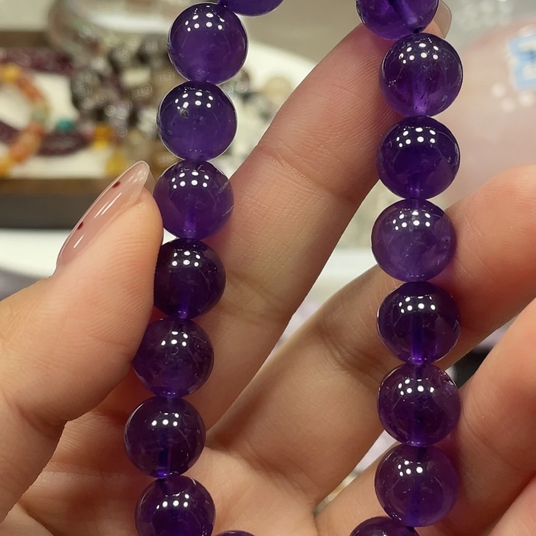 未镶嵌水晶手串DW紫水晶手串10Ｍ+