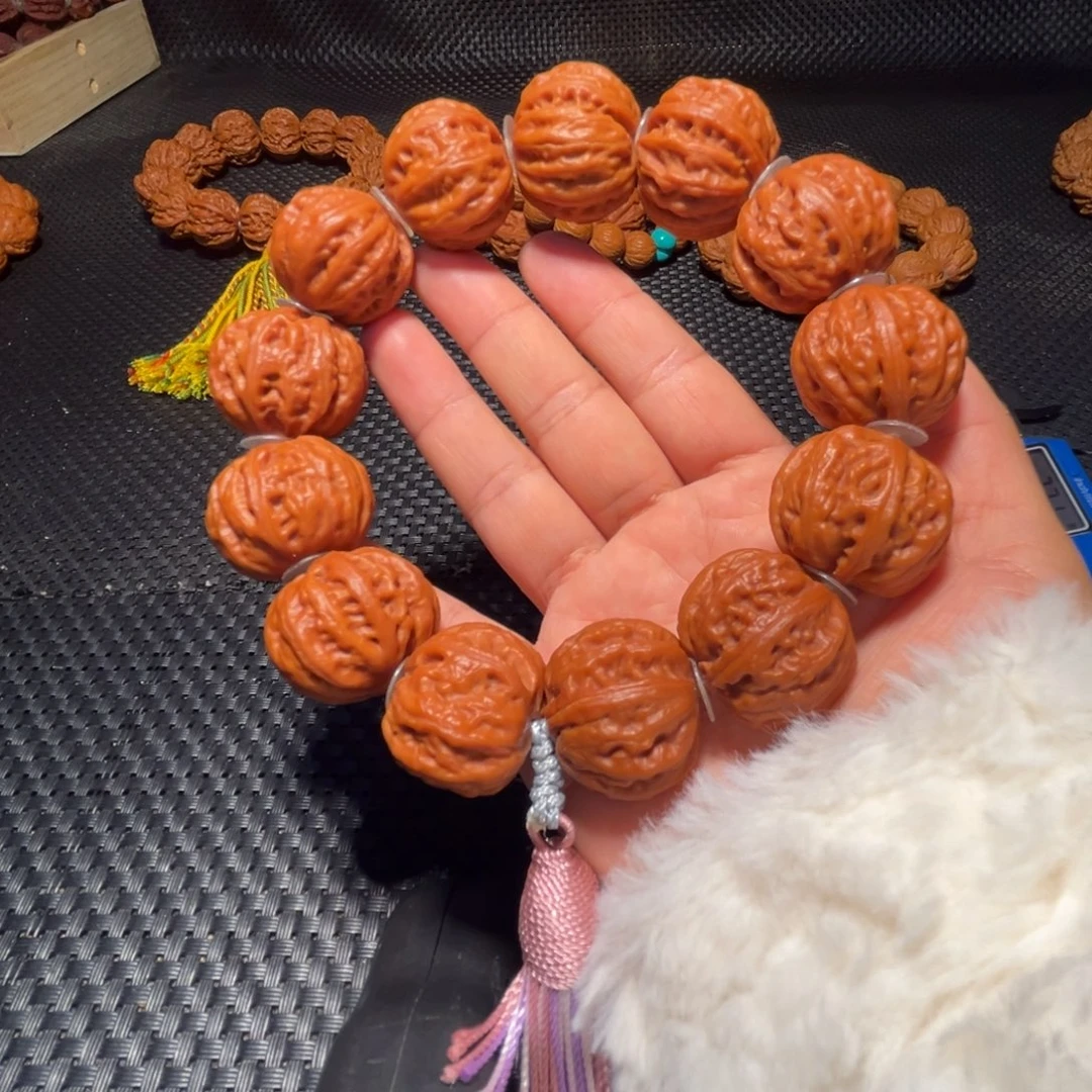 π***7文玩核桃手串霸王龙磨盘25