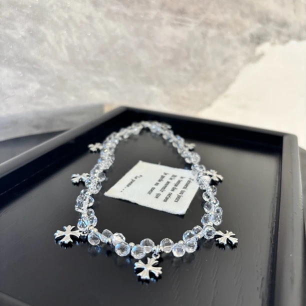 铜合金仿水晶项链 多十字zz项链XL3053