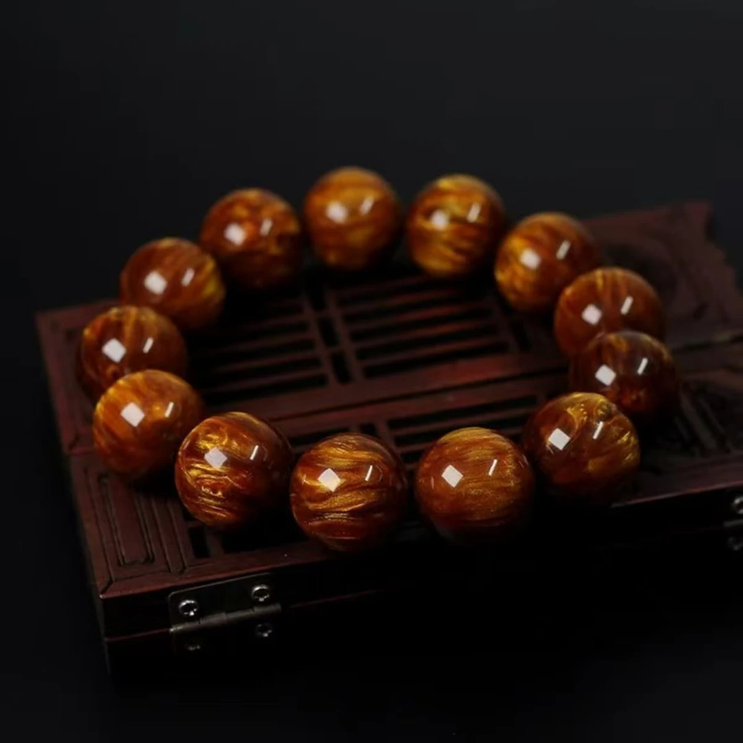 SC-410  金丝海柳精品手串18mm