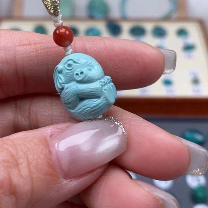 绿松石未镶嵌挂件