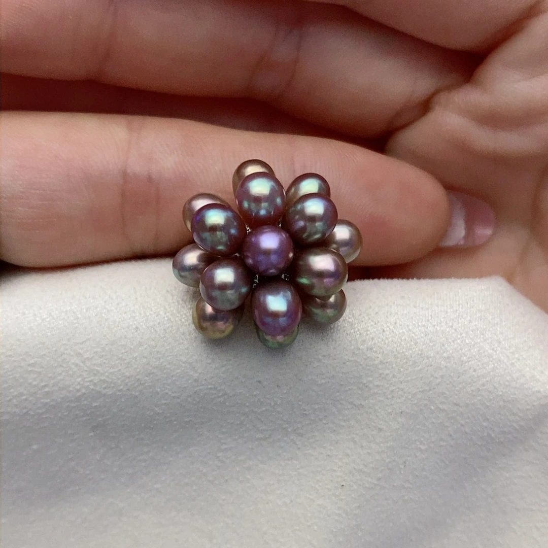 【闪购商品】淡水珍珠戒指未镶嵌素*