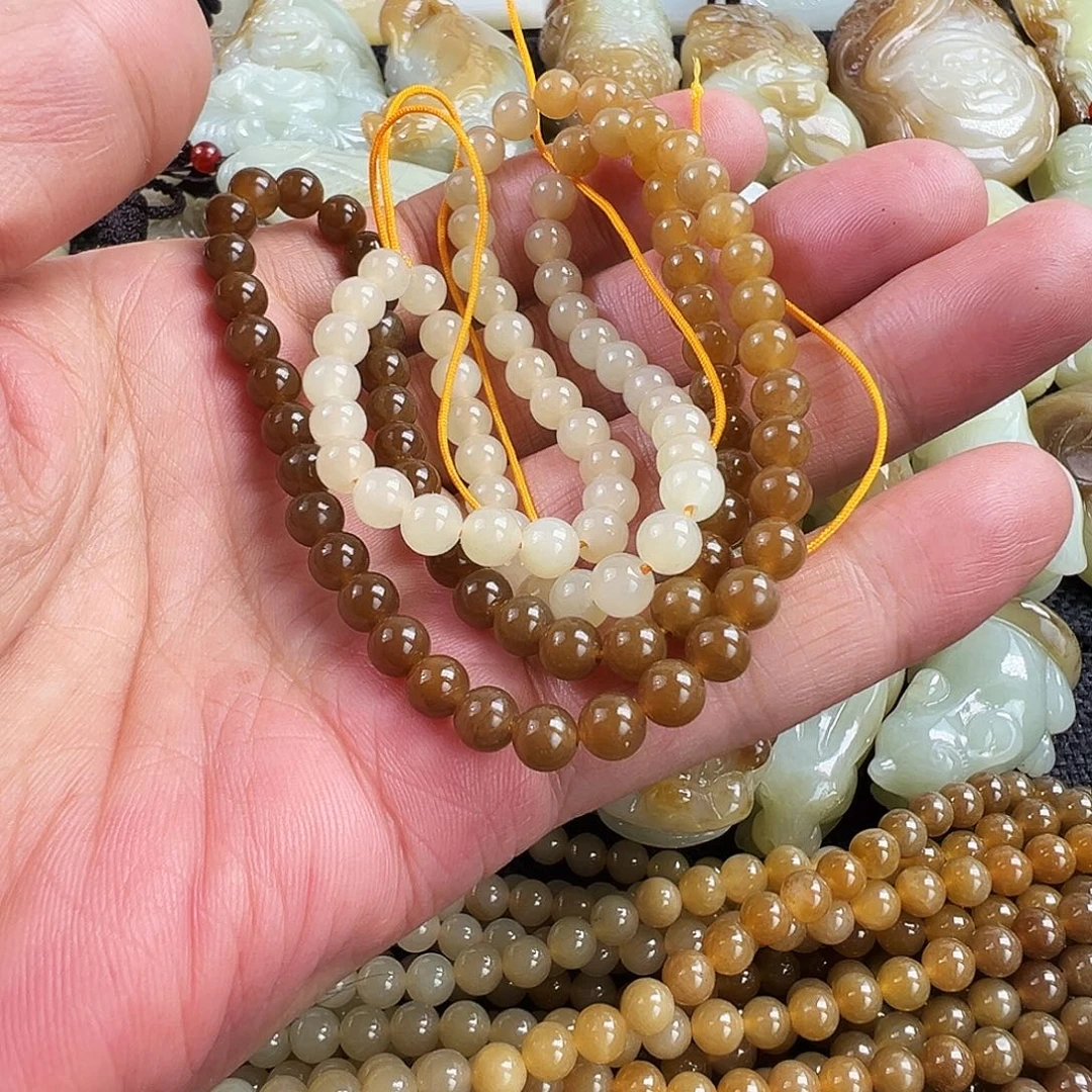 贾***板和田玉未镶嵌手链