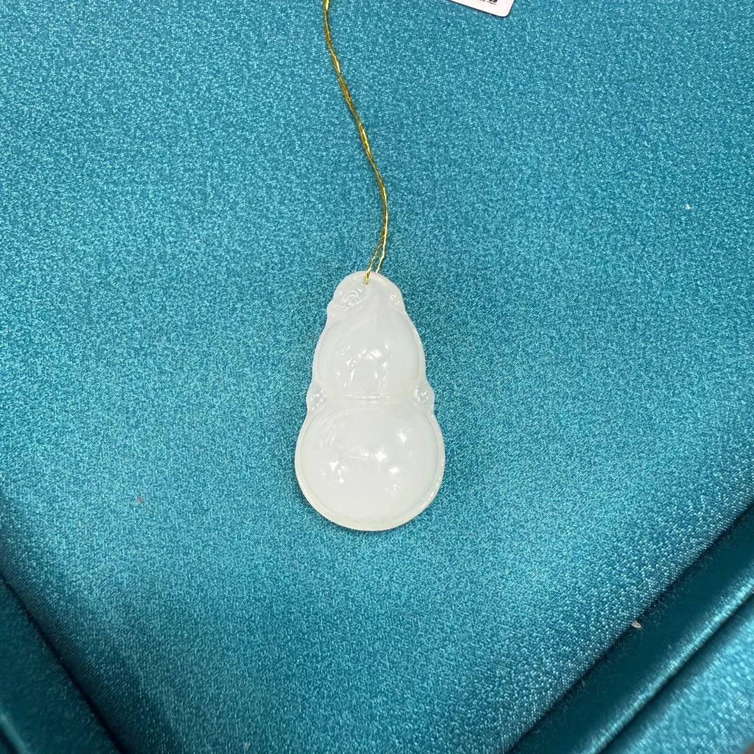 【倔老头工厂】和田玉羊脂白玉葫芦吊坠精美款 百搭款（配绳）
