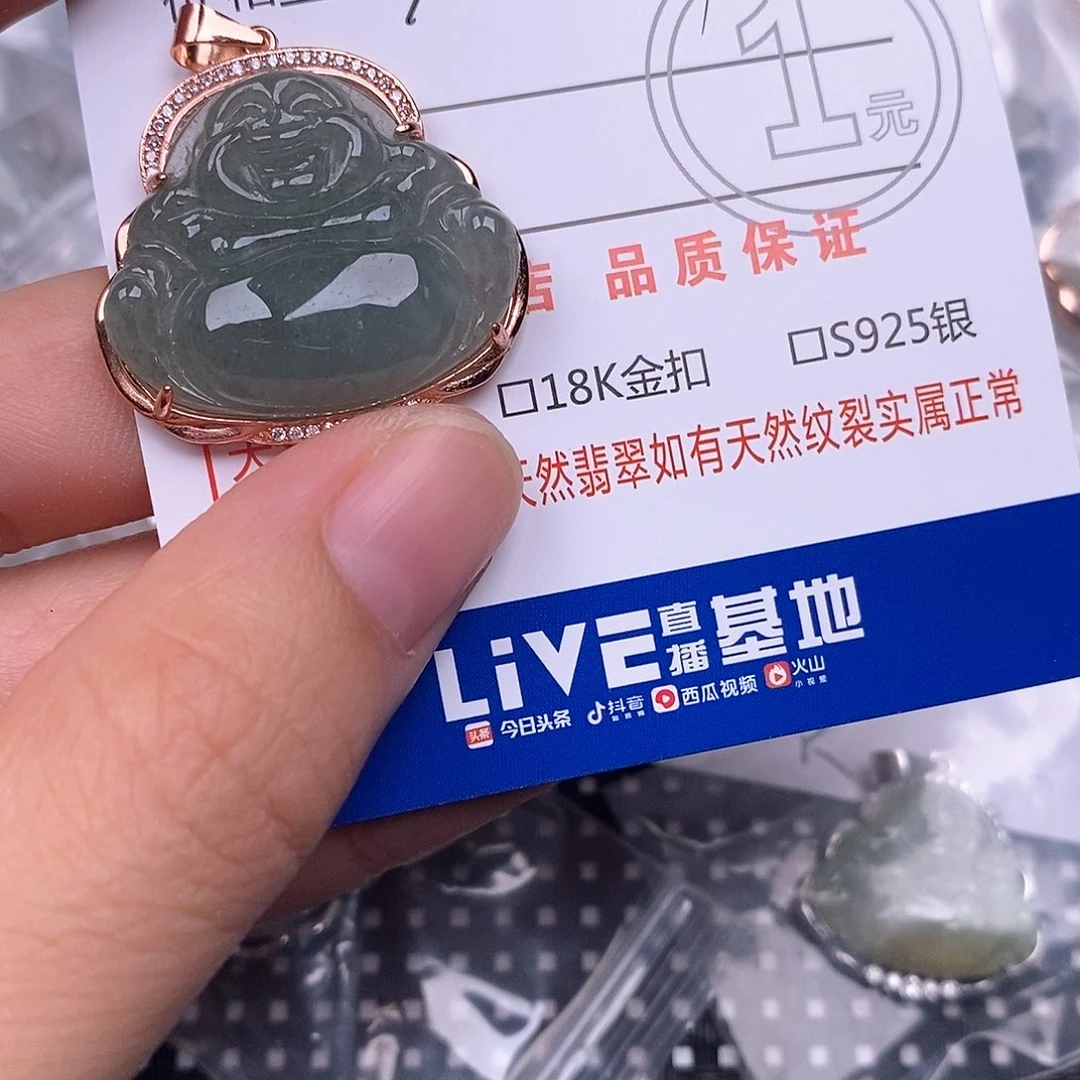翡翠银S925镶嵌颈饰