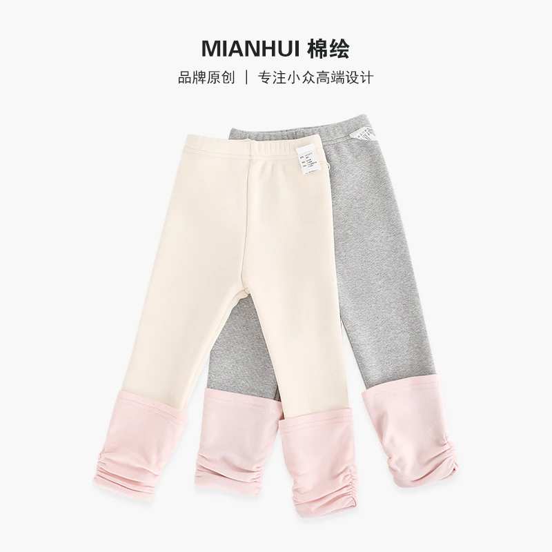 Mianhui/棉绘女童加厚打底裤休闲裤保暖裤长裤小童童装34328072