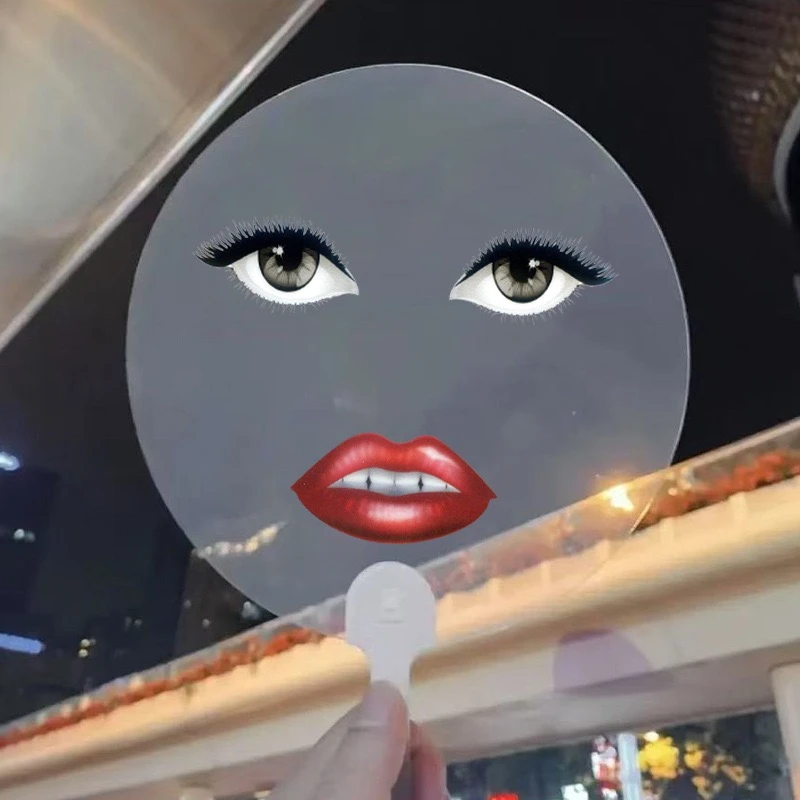 ladygaga印花扇夏日清凉雷迪嘎嘎应援扇子送闺蜜拍照道具