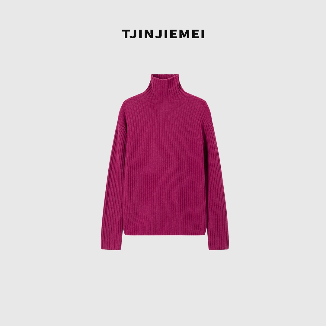 T井姐妹【美羊羊】100绵羊毛软糯烟管领毛衣MY2510-GT6890