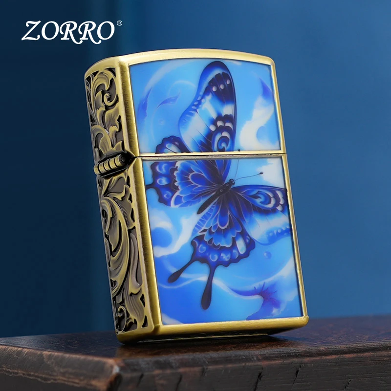 ZORRO【夜光款】佐罗夜光蝶影防风煤油打火机送男友生日节日礼物