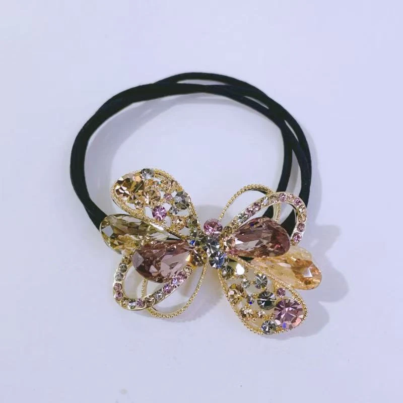 高级感橡皮筋发圈女低丸子头2025新款扎头发发绳皮套高端水晶头绳