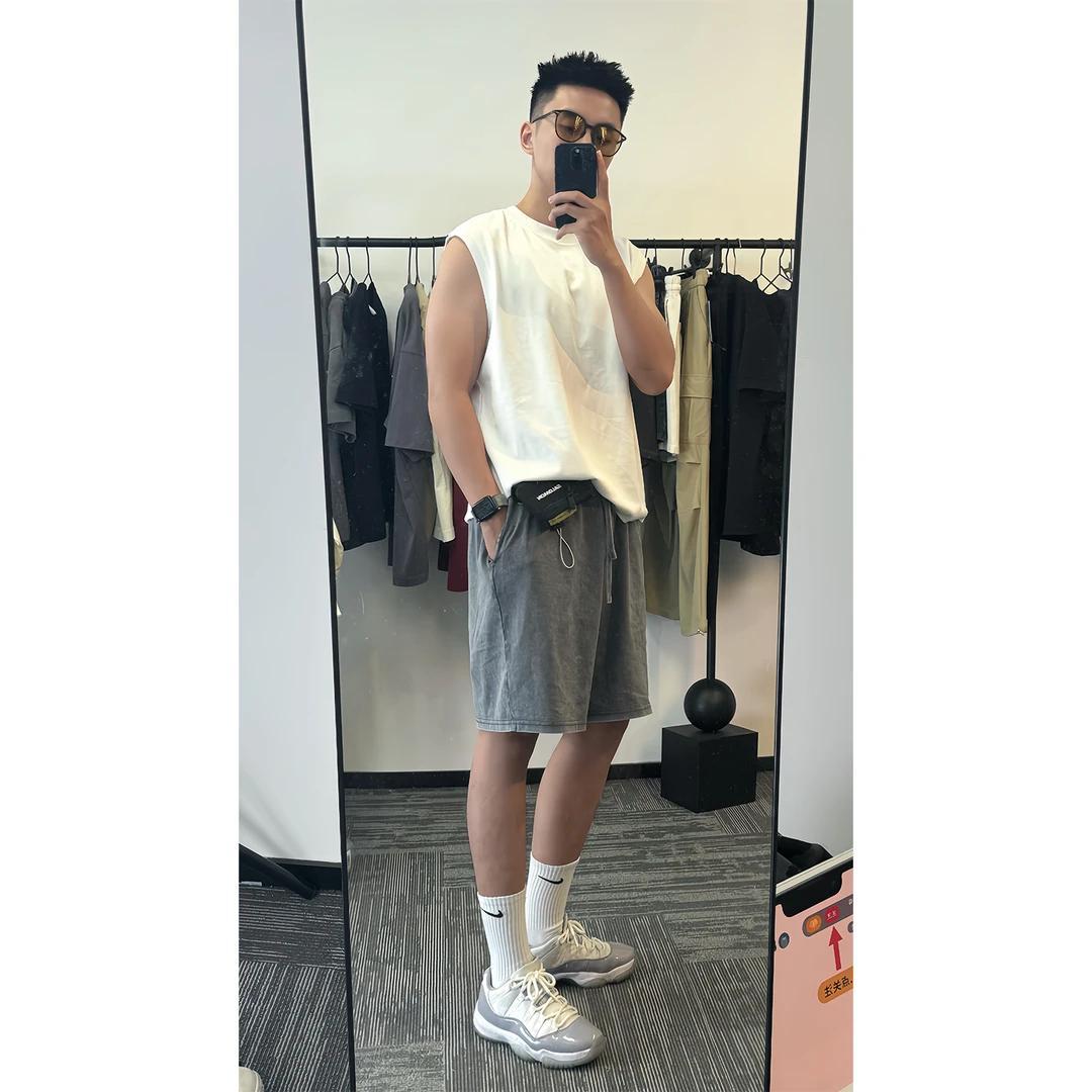 Kone-夏季新款圆领科技面料UPF50+防晒百搭运动风男士坎肩背心