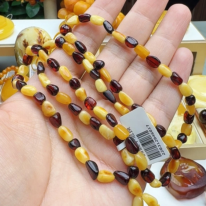 未镶嵌颈饰蜜蜡天然保真假一赔十