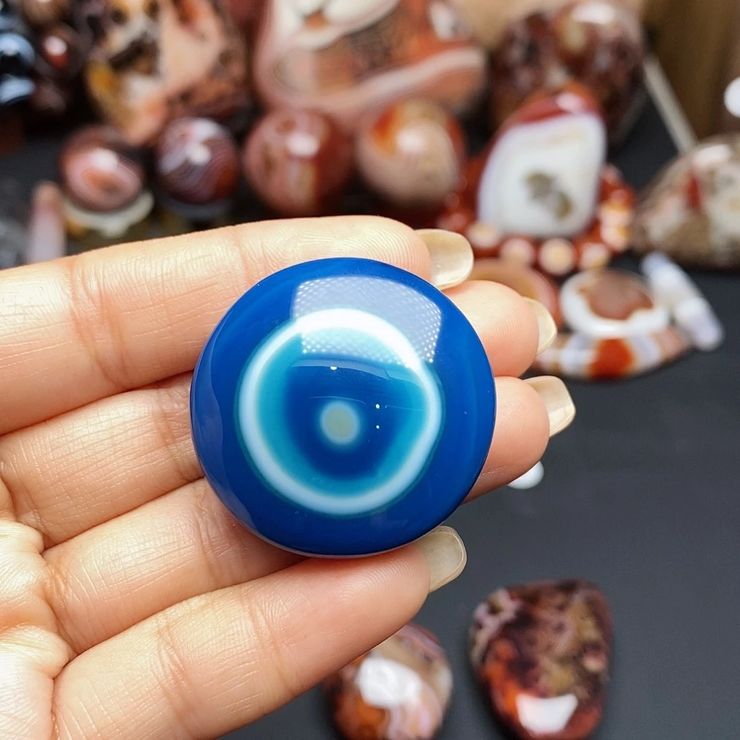 玛瑙/玉髓三毛未镶嵌桃****4