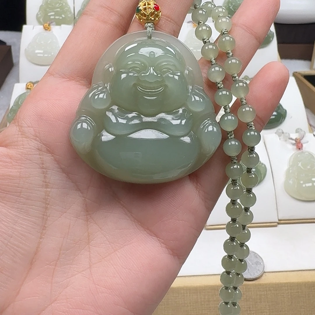 人***）和田玉未镶嵌颈饰