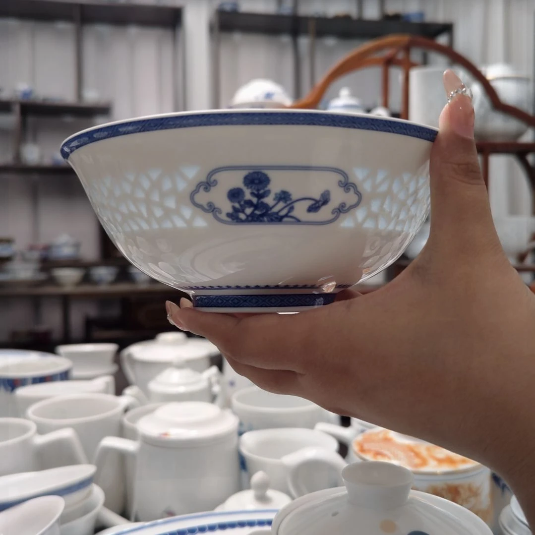 瓷四时吉祥6寸面碗两只装