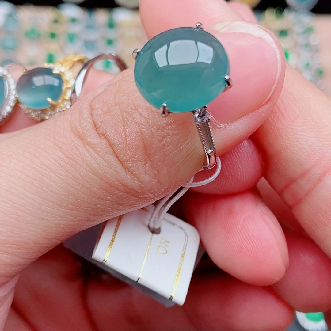 翡翠银S925镶嵌戒指