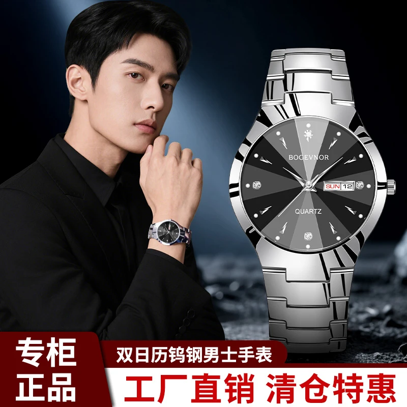 【专柜正品】瑞士商务男士全自动高端防水腕表大气时尚琥珀流光男款