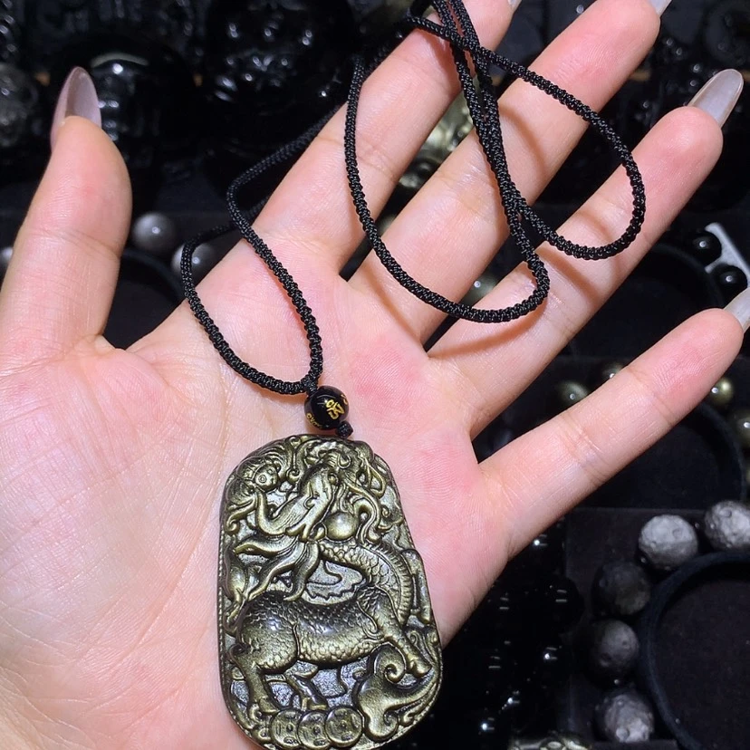 【闪购商品】未镶嵌黑曜岩珠宝奇石月****睡