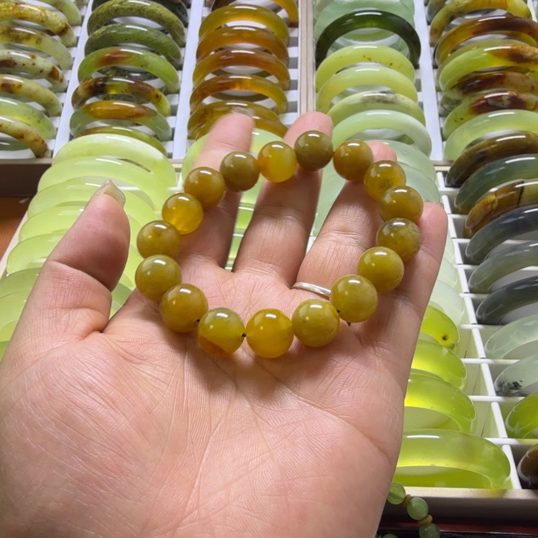 蛇纹石玉未镶嵌手链