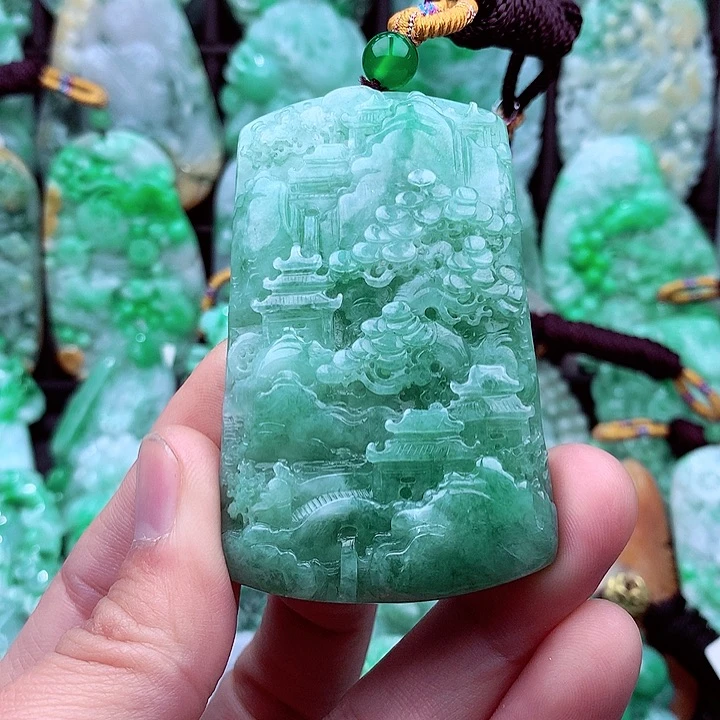 翡翠吊坠(不含链)未镶嵌四***玉