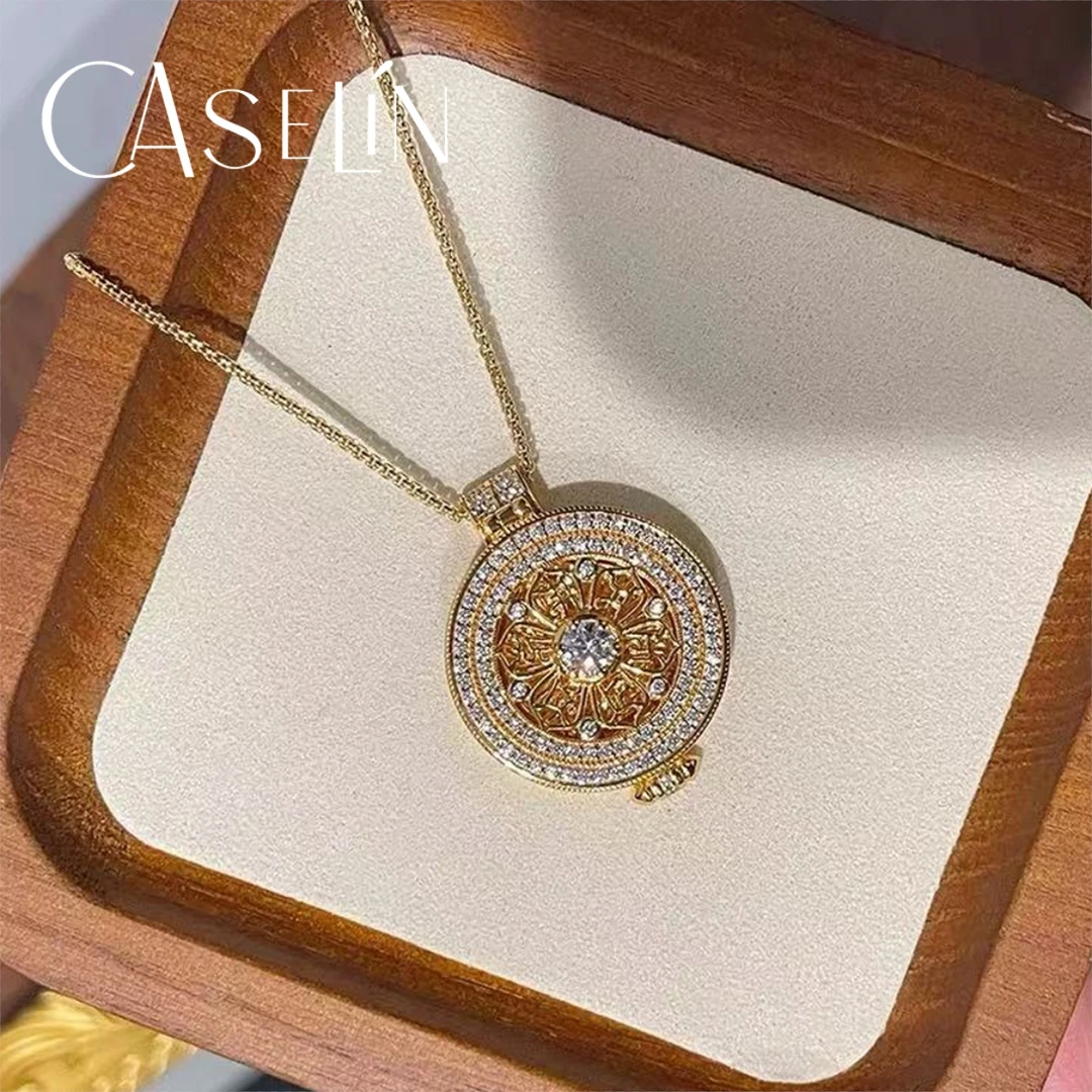 坠链均925银 FX坠链均925银 新中式高定设计师款罗盘毛衣链~2090