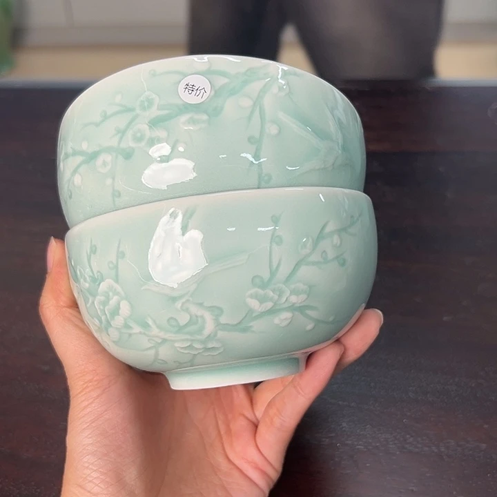 龙泉云间青瓷小米茶器