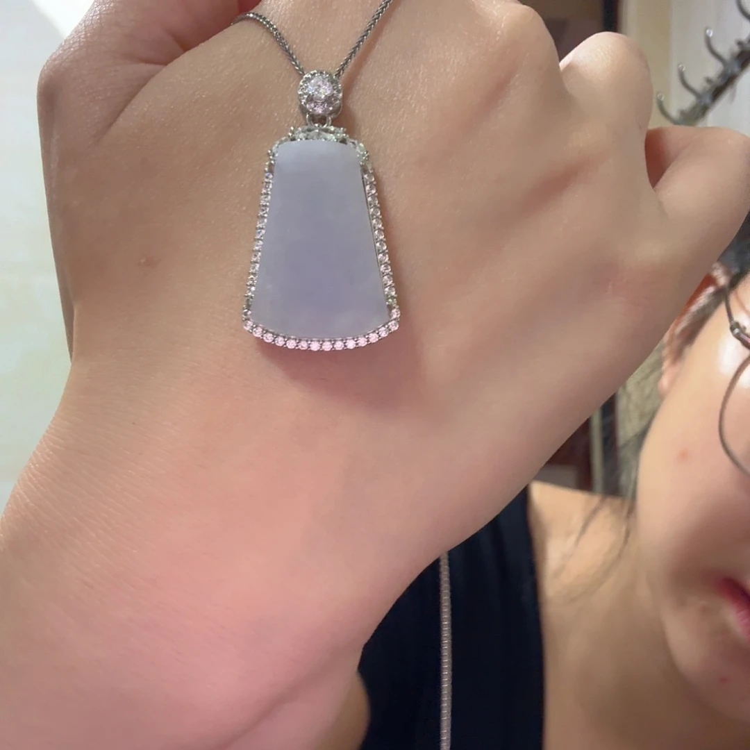 翡翠银S925镶嵌吊坠(不含链)吊坠